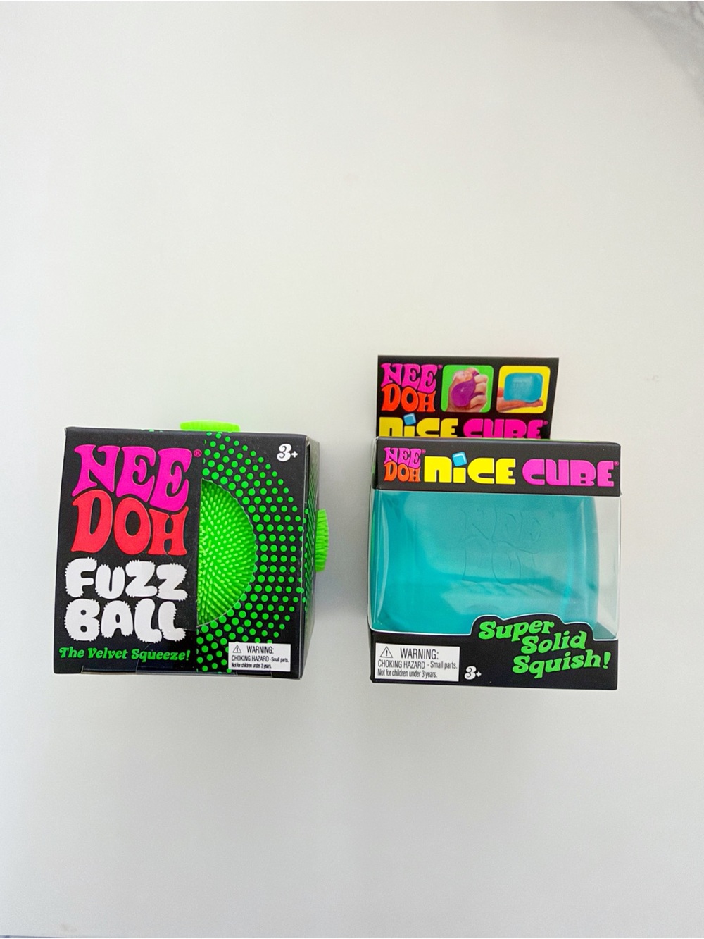 Rare GREEN/BLUE NeeDoh Bundle 🩵💚 Fuzz Ball + Nice Cube | VIRAL Set of 2 SEALED